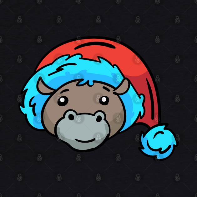 Christmas Jungle Face Hippo by holidaystore